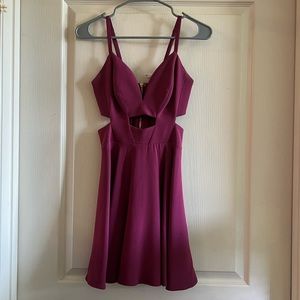 Magenta cutout dress